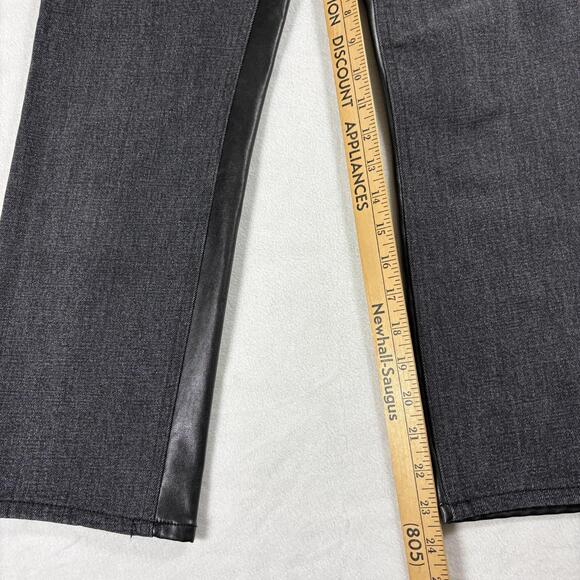 Abercrombie & Fitch Ultra High Rise Ankle Straight 27S Black Jeans Leather - Picture 2 of 8